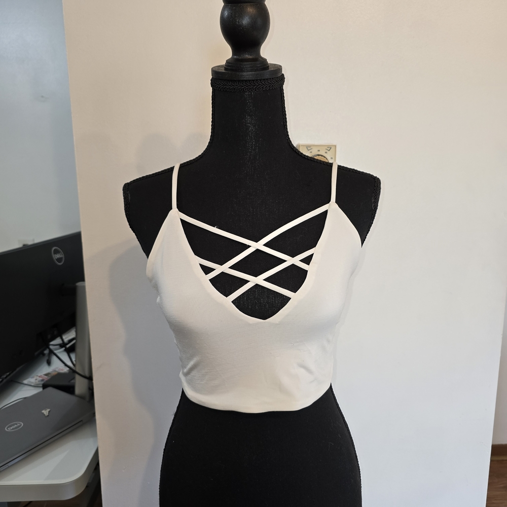 White Strappy Crop Top